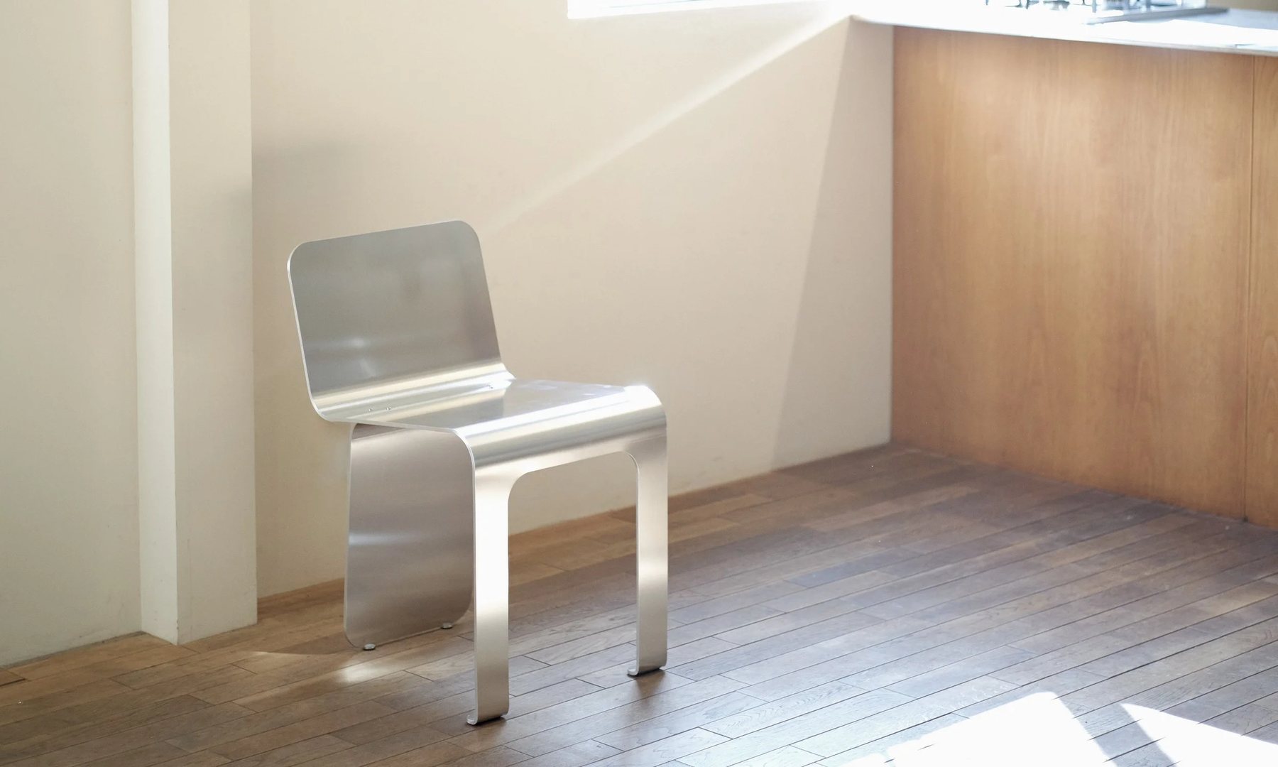 Folded metal chair